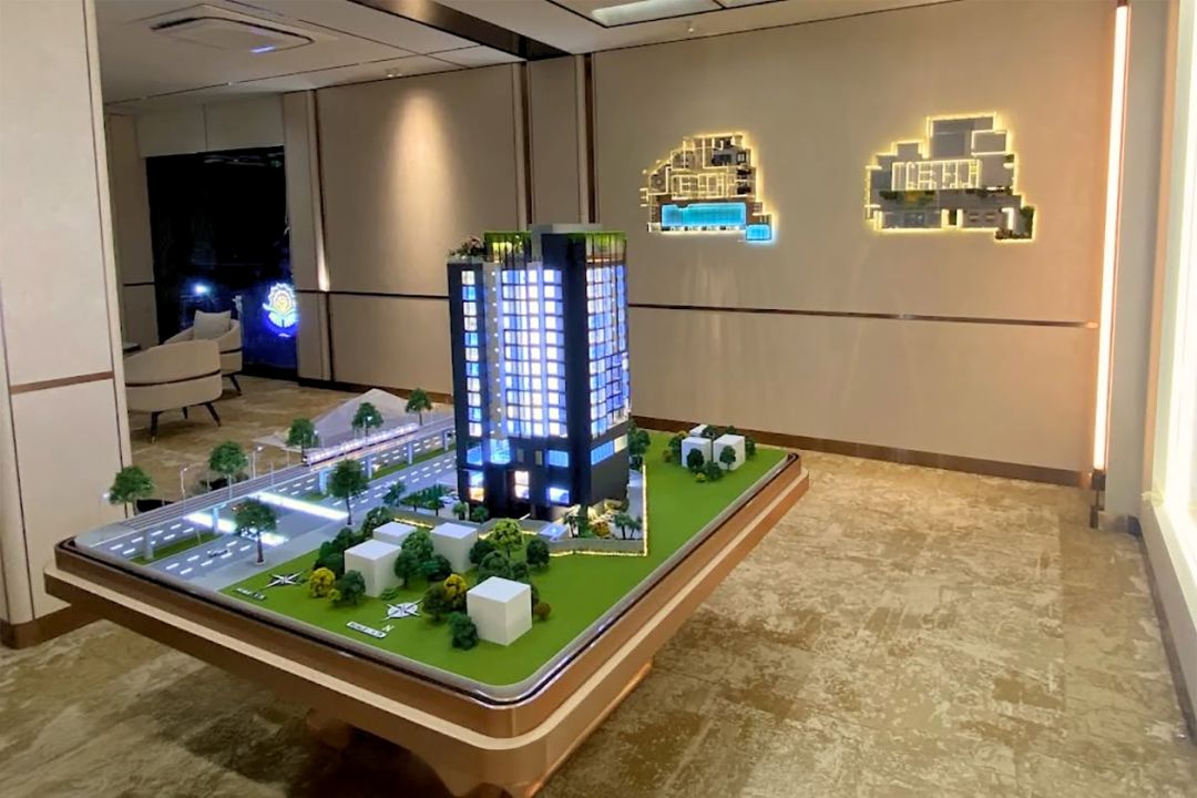 Phối cảnh sa bàn quy hoạch vị trí tháp đơn The Westique Residences